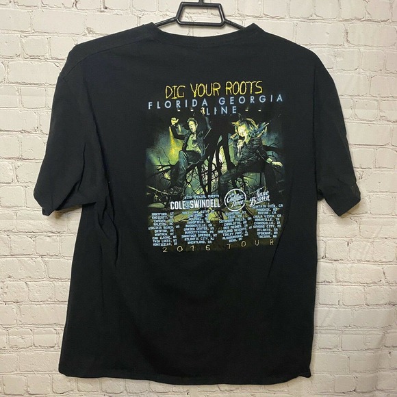 Florida Georgia Line 2016 Dig Your Roots Tour Tee Mens L or XL* see description - Picture 3 of 5